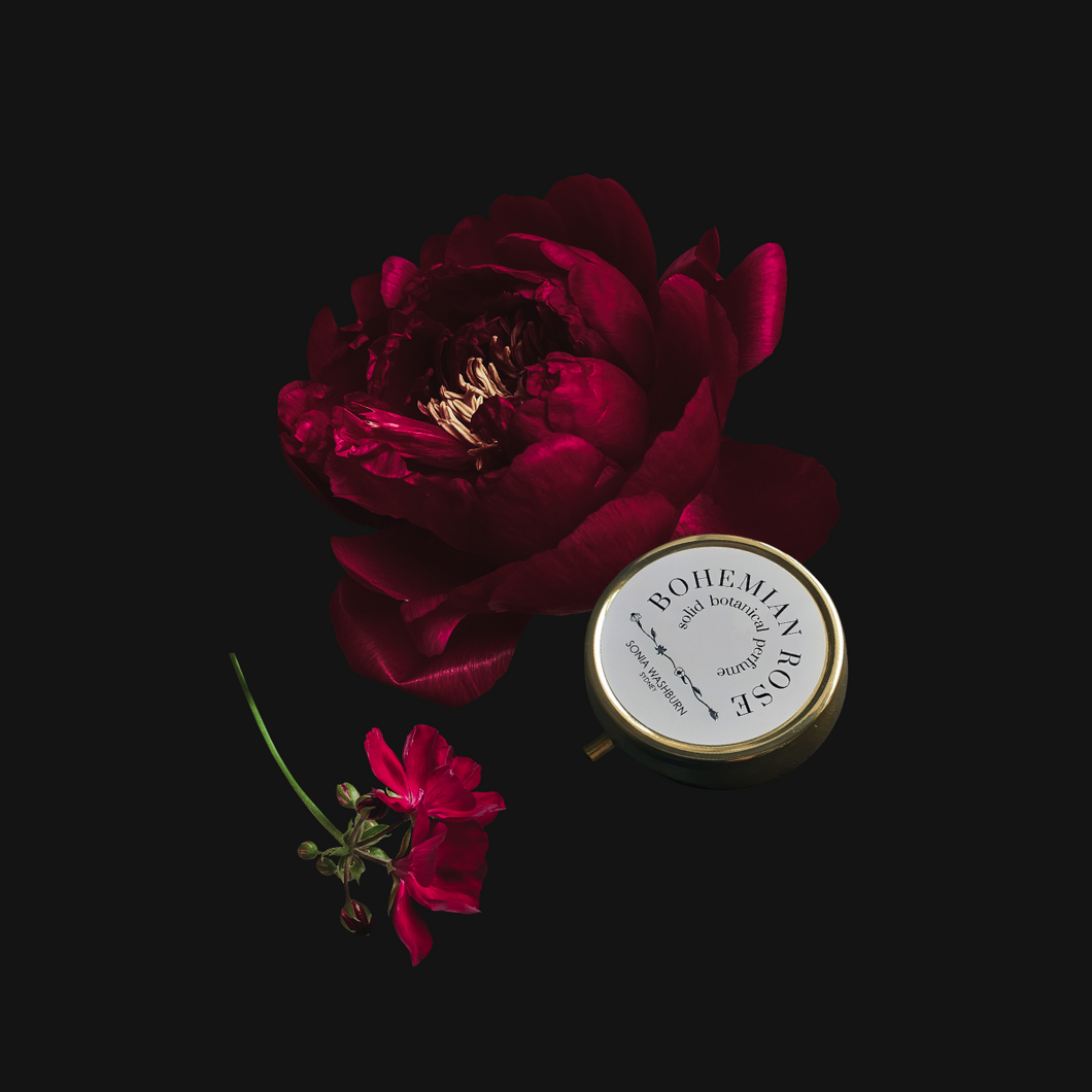Bohemian Rose. Solid Perfume  (NEW PERFUME)  Sonia Washburn Natural Perfumes
