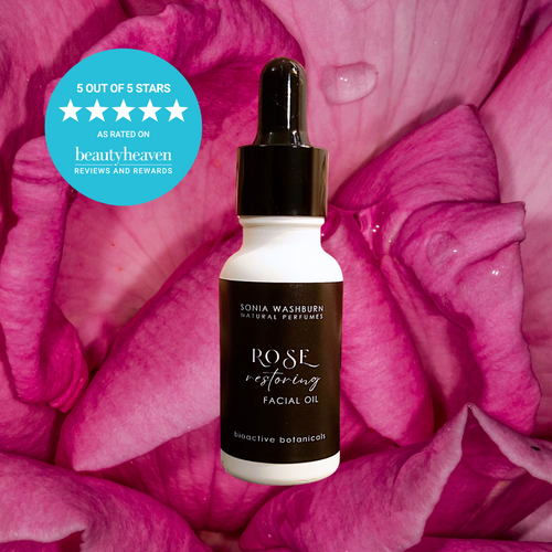 Rose restoring facial oil by Sonia Washburn